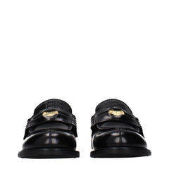 Black Leather Slip-On Loafers