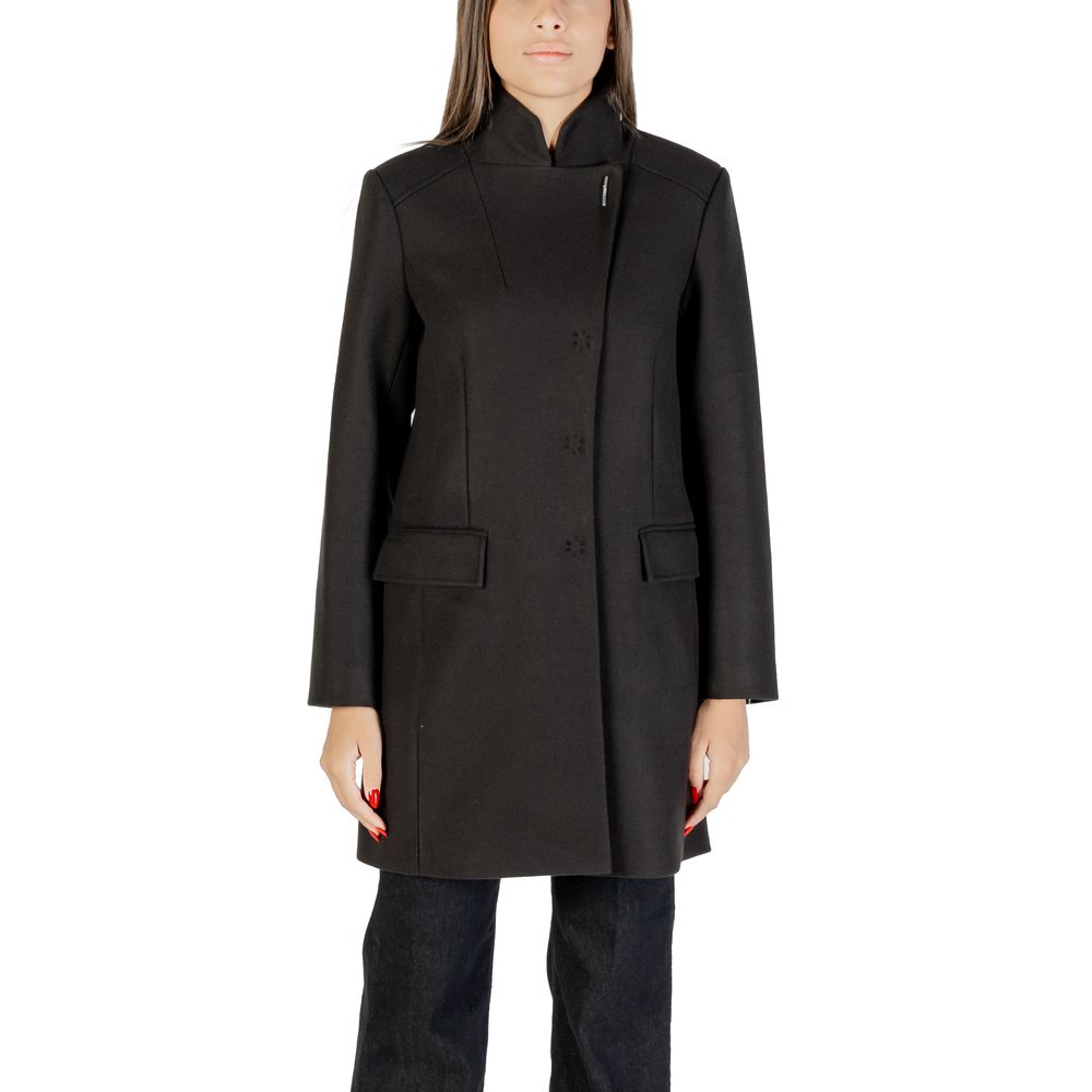 Black Polyester Coat