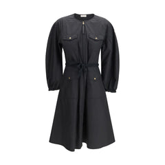Black Cotton Casual Dress