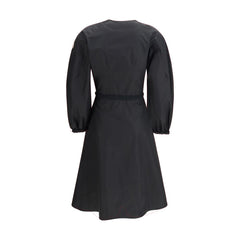 Black Cotton Casual Dress