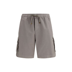 Beige Cotton Bermuda Shorts