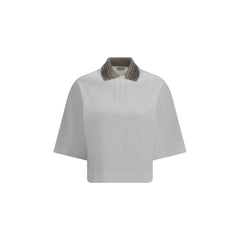 White Cotton Polo Shirt