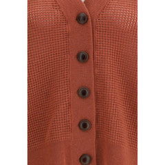 Orange Cashmere Cardigan