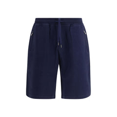 Blue Cotton Bermuda Shorts