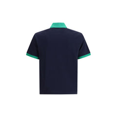 Blue Cotton Polo Shirt