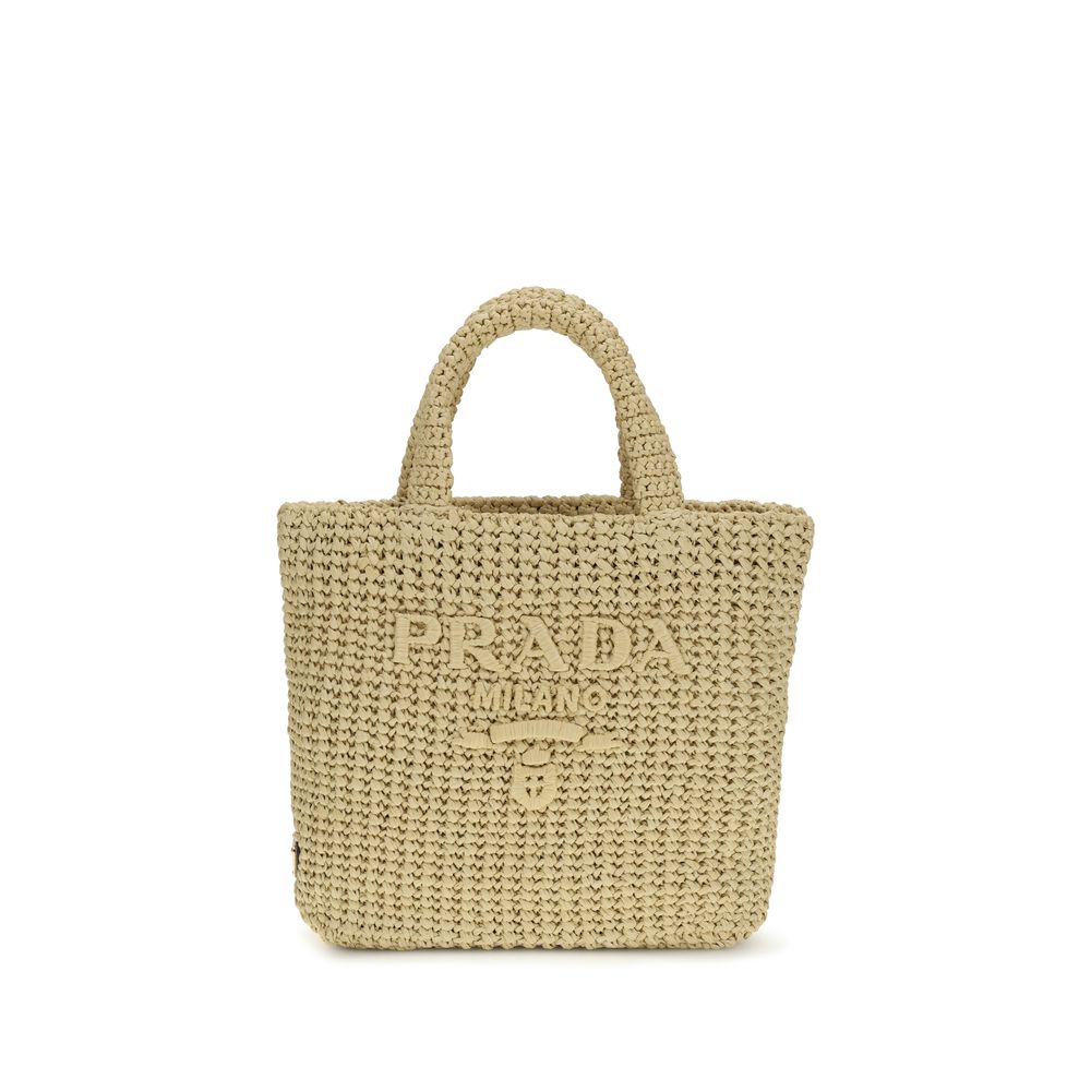 Beige Raffia Handbag
