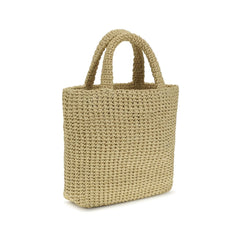 Beige Raffia Handbag