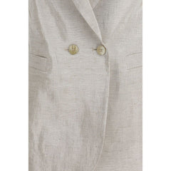 Silver Cotton Blazer