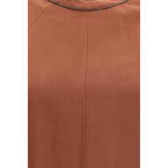 Brown Viscose Casual Dress