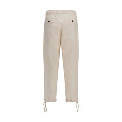 Beige Linen Casual Pants