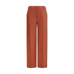 Multicolor Linen Casual Pants