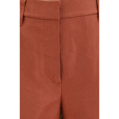 Multicolor Linen Casual Pants