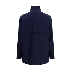 Blue Cotton Full-Length Jacket