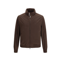 Brown Polyamide Full-Length Jacket