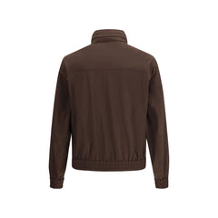 Brown Polyamide Full-Length Jacket