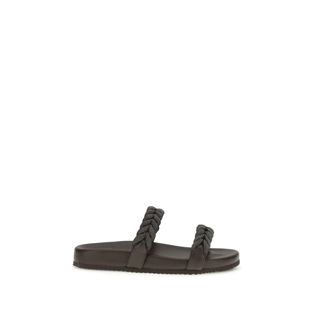 Brown Calf Leather Bos Taurus Sandals