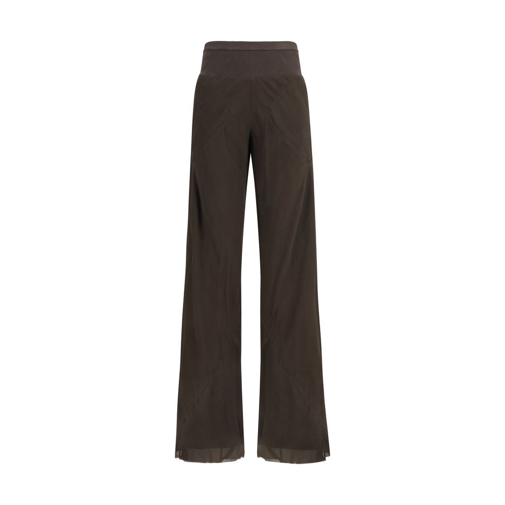 Brown Silk Casual Pants