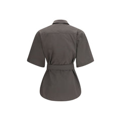 Gray Cotton Bermuda Shorts