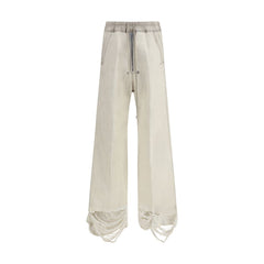 White Cotton Casual Pants
