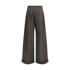 Gray Cotton Casual Pants