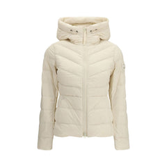 Beige Nylon Full-Length Jacket