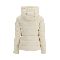 Beige Nylon Full-Length Jacket
