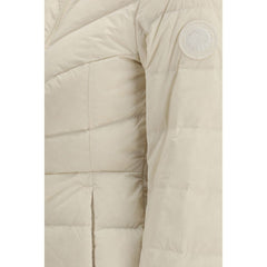 Beige Nylon Full-Length Jacket