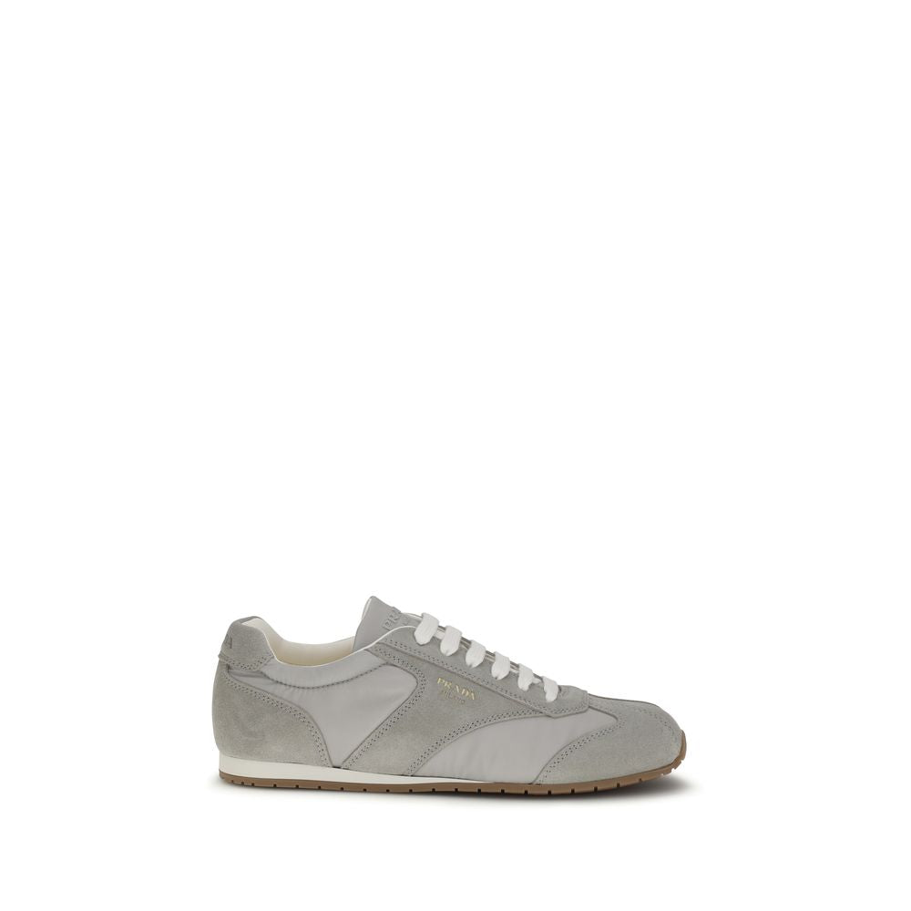 Gray Calf Leather Bos Taurus Low Top Sneakers
