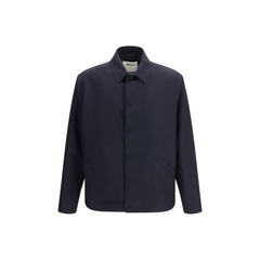 Blue Fleece Wool Coat