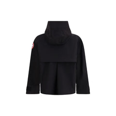 Black Recycled Polyamide Rain Coat