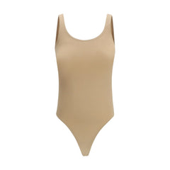Beige Cotton Bodysuit
