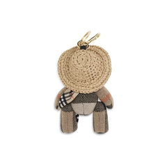 Beige Wool Keychain