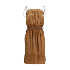 Beige Polyester Casual Dress