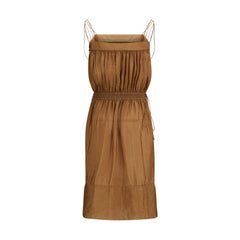 Beige Polyester Casual Dress