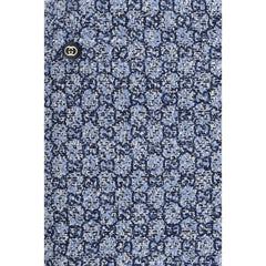 Blue Cotton Mini Skirt