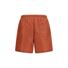 Orange Polyester Shorts