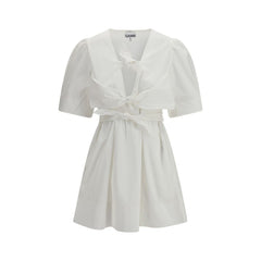 White Cotton Casual Dress