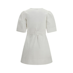 White Cotton Casual Dress