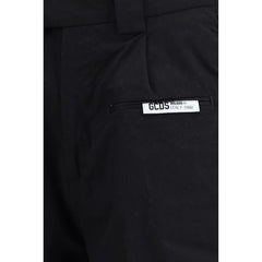 Black Cotton Bermuda Shorts