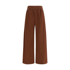Brown Acetate Casual Pants