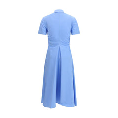 Blue Cotton Casual Dress