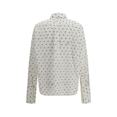 White Cotton Pattern Shirt