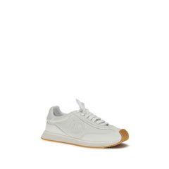 White Calf Leather Bos Taurus Athletic Sneakers