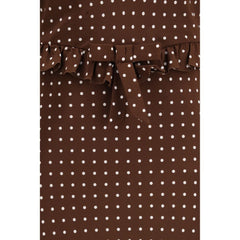 Brown Silk Casual Dress