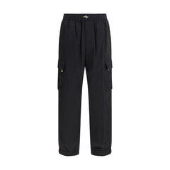 Black Cotton Cargo Pants