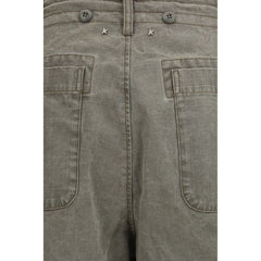 Bicolor Cotton Casual Pants