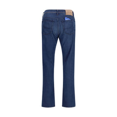 Blue Cotton Slim Fit Jeans