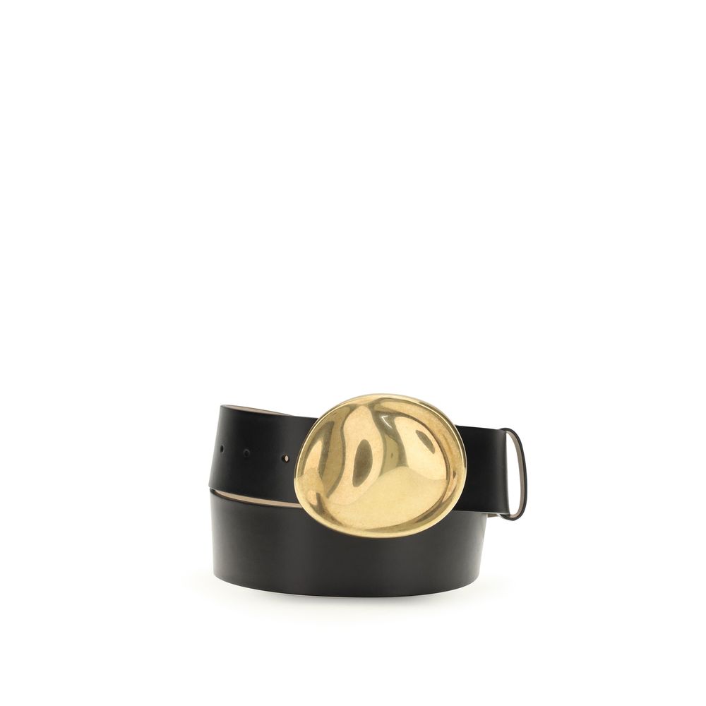 حزام Bos Taurus من جلد العجل الأسود