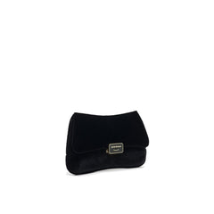 Black Polyester Clutch Bag