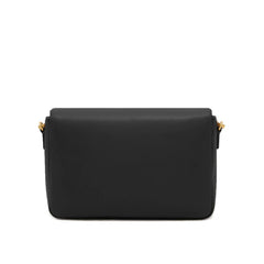 Black Bovine Leather Crossbody Bag